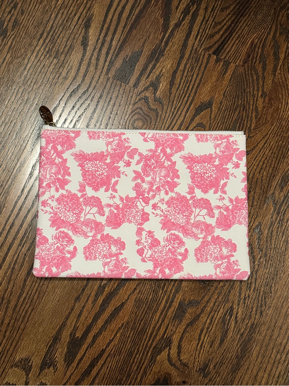 Stoney Clover Lane Pink Floral Zip Cosmetic Pouch